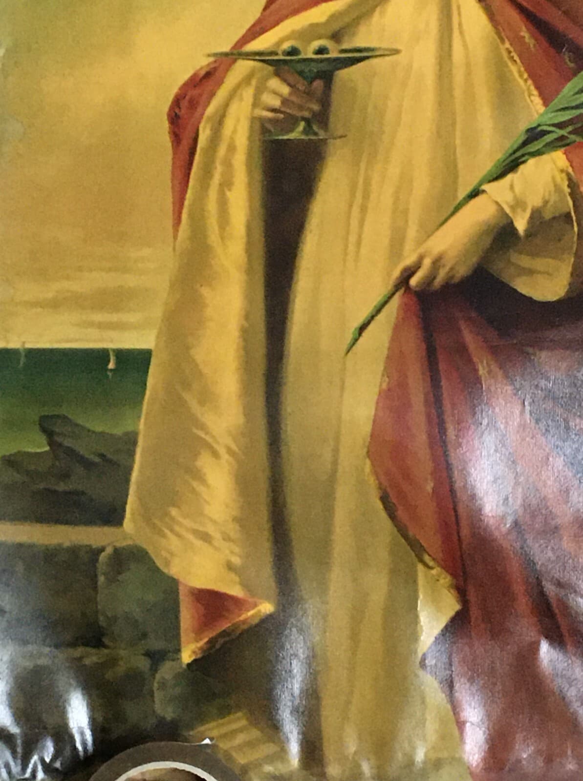 Antica Stampa Devozionale: Santa Lucia, Grande Cromolitografia, Siracusa