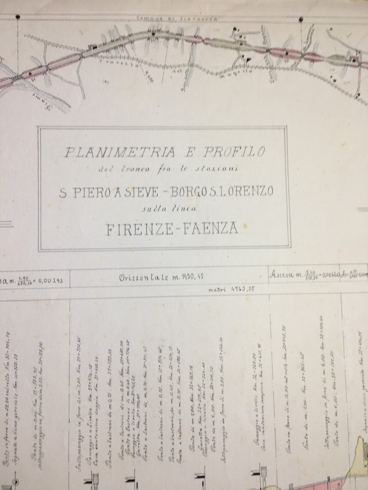 Ferrovie, Treni, Stazioni: Progetto Planimetria Linea Firenze Faenza