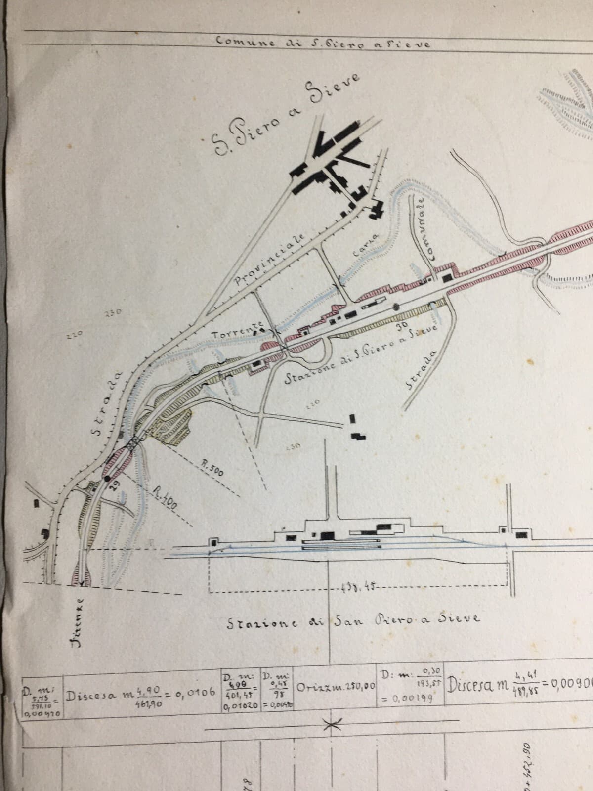 Ferrovie, Treni, Stazioni: Progetto Planimetria Linea Firenze Faenza