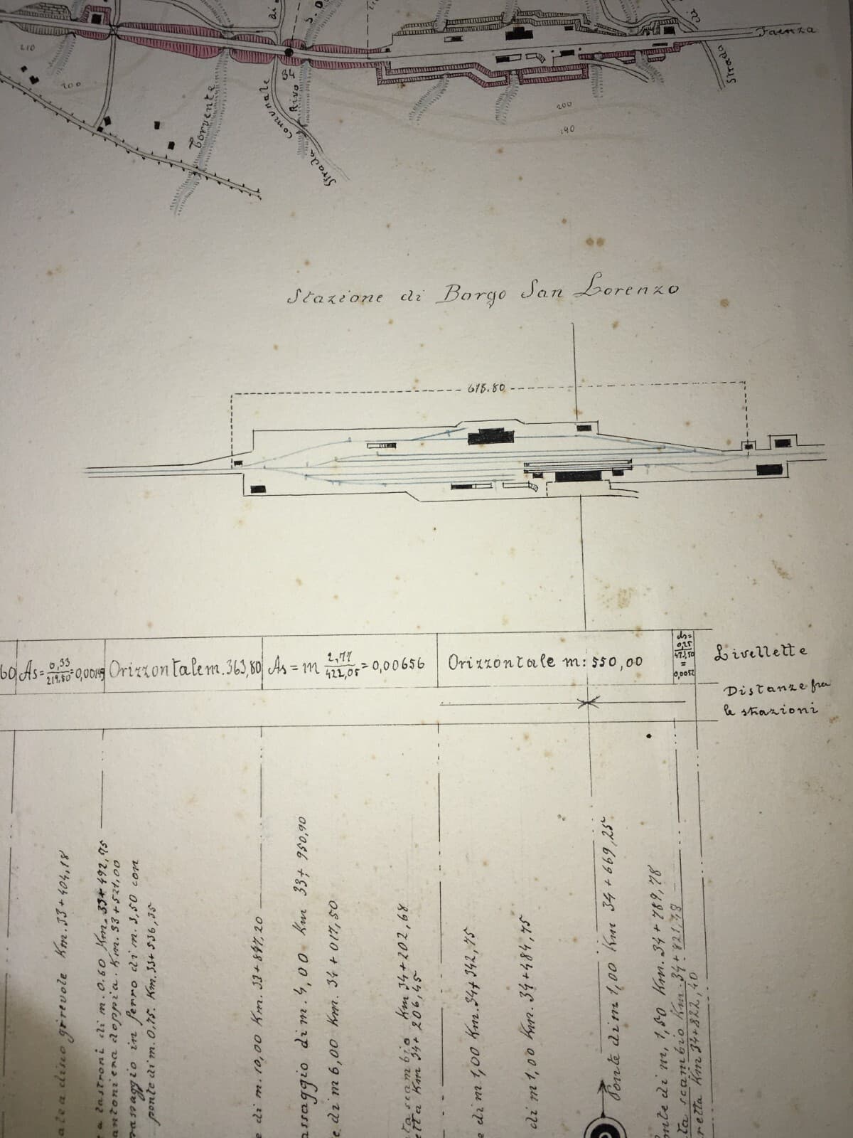 Ferrovie, Treni, Stazioni: Progetto Planimetria Linea Firenze Faenza