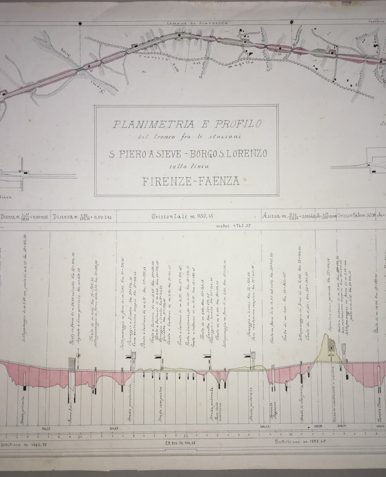 Ferrovie, Treni, Stazioni: Progetto Planimetria Linea Firenze Faenza