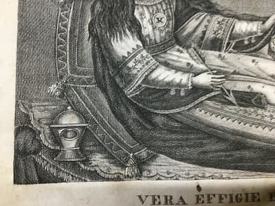 Arte Devozionale Napoletana: Stampa Antica Di Santa Filomena Con Angeli