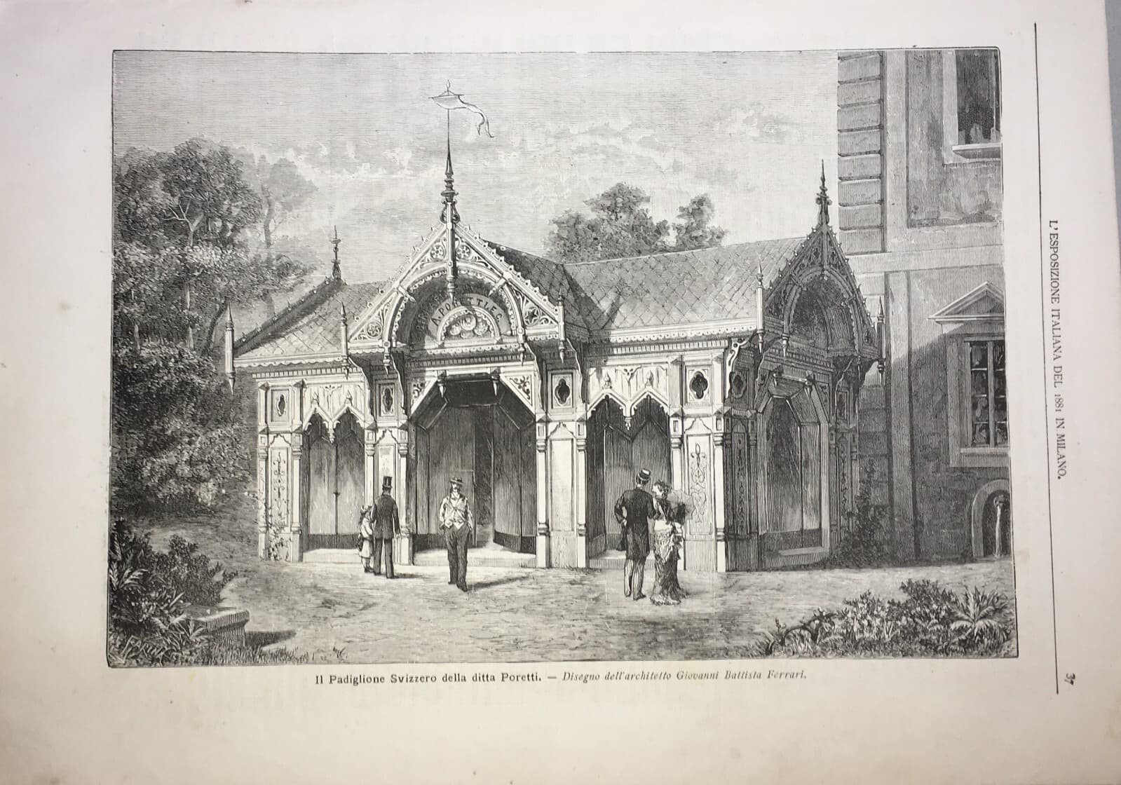 Arte, Architettura, Esposizione Di Milano, 1881, Padiglione Ditta Poretti, Birreria