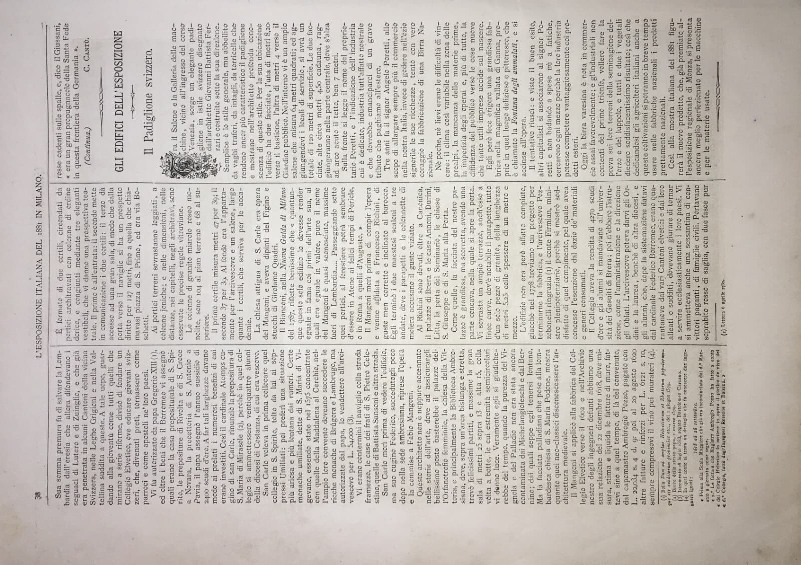 Arte, Architettura, Esposizione Di Milano, 1881, Padiglione Ditta Poretti, Birreria