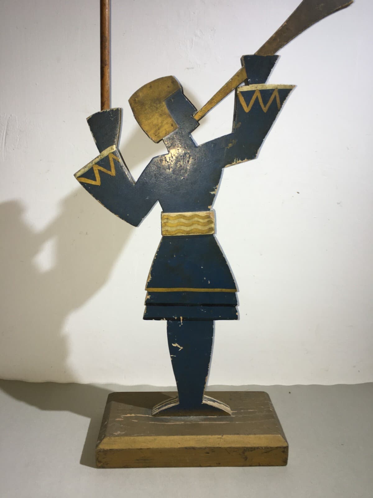 Scultura Futurista In Legno Di Trombettiere, Ambito Fortunato Depero