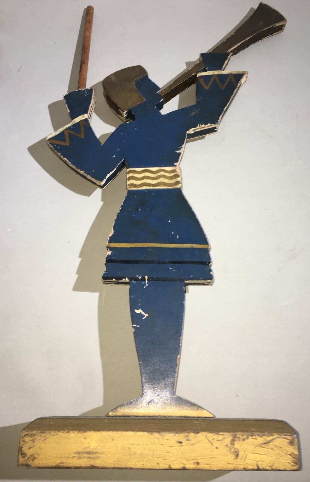 Scultura Futurista In Legno Di Trombettiere, Ambito Fortunato Depero