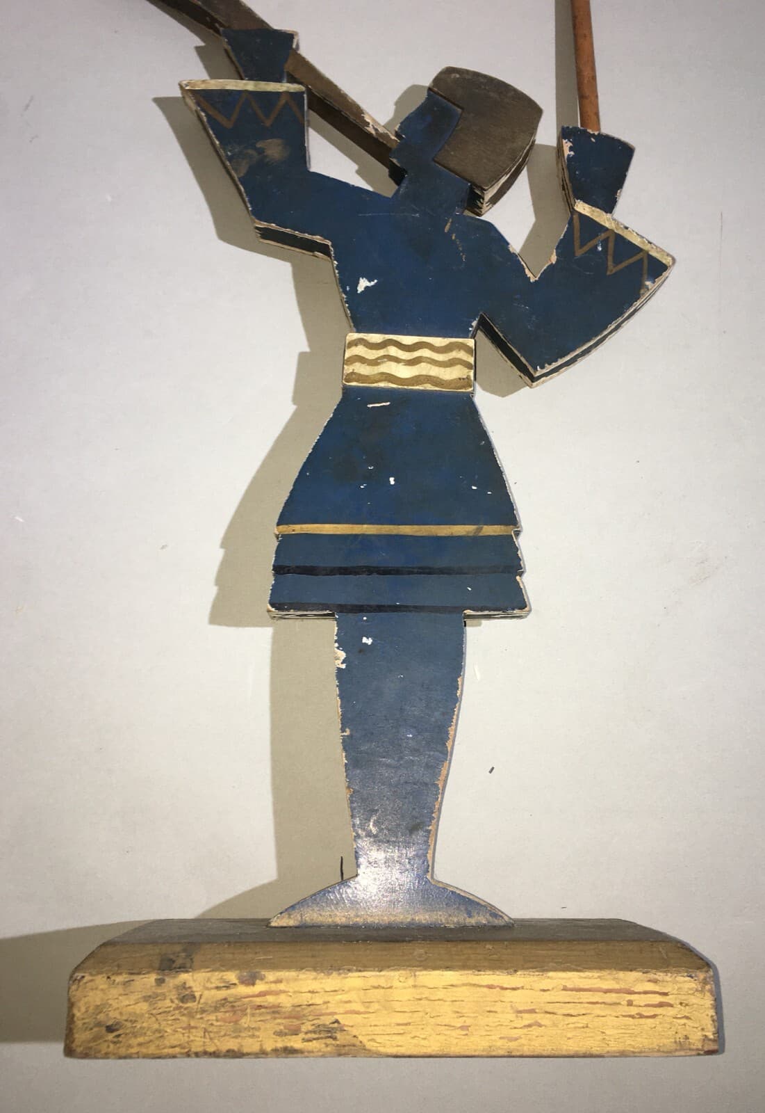 Scultura Futurista In Legno Di Trombettiere, Ambito Fortunato Depero