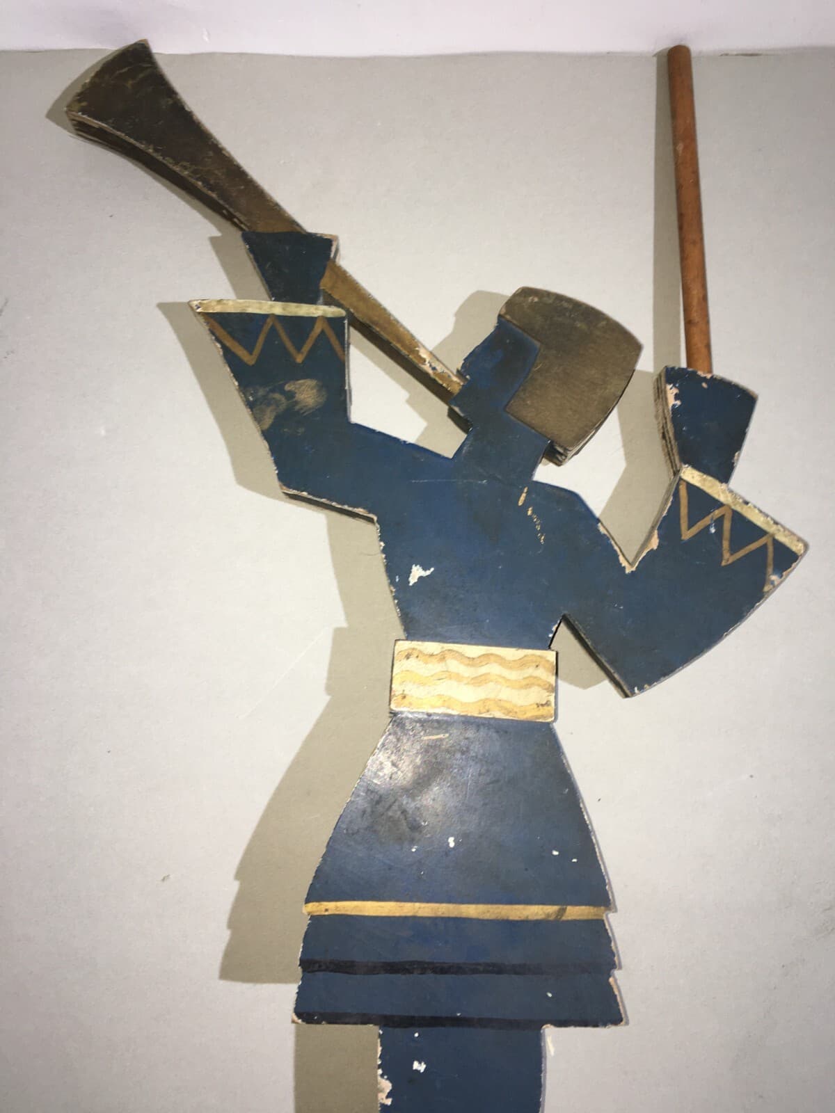 Scultura Futurista In Legno Di Trombettiere, Ambito Fortunato Depero