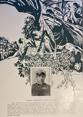 Militaria, Grande Guerra, Artista Francesco Galante, Collegio Militare, Filippo Zuccarello, Patti, '900