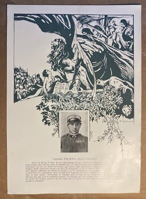 Militaria, Grande Guerra, Artista Francesco Galante, Collegio Militare, Filippo Zuccarello, Patti, '900