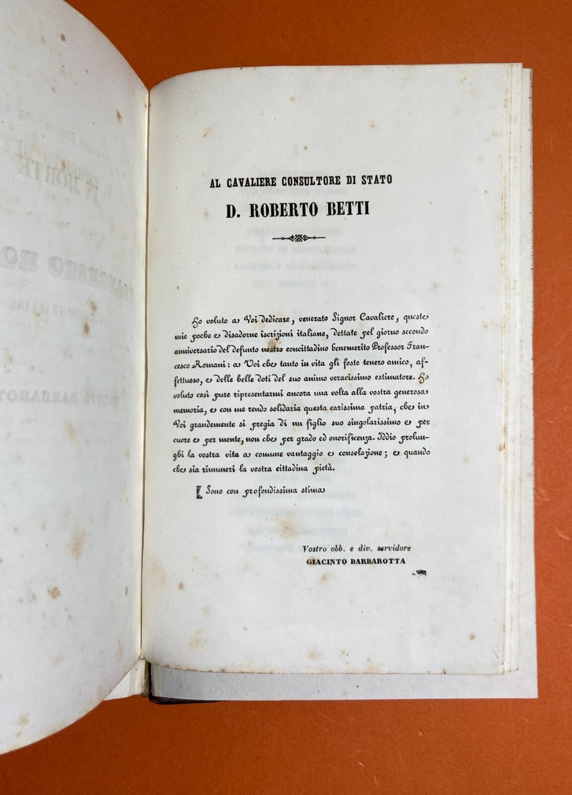 Medicina: Febbri Perniciose, Colera E Casi Clinici A Vasto (Abruzzo). Opere Di Giacinto Barbarotta, 1856 1858