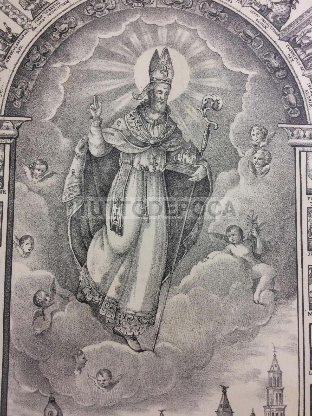 Arte Antica: Stampa Popolare Devozionale Di San Riccardo, Patrono Di Andria