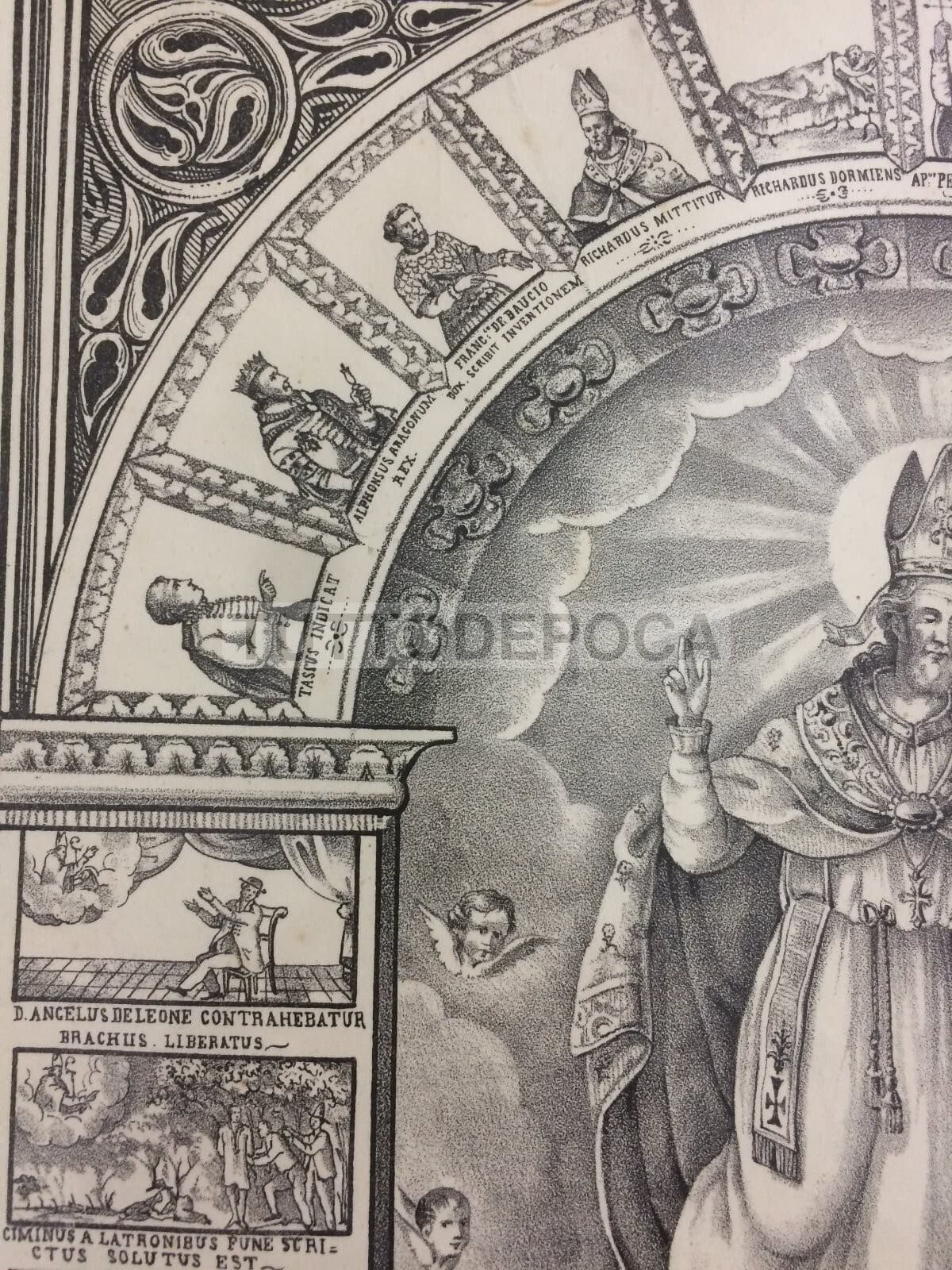 Arte Antica: Stampa Popolare Devozionale Di San Riccardo, Patrono Di Andria