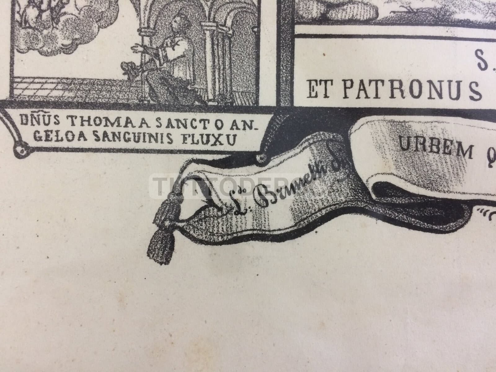 Arte Antica: Stampa Popolare Devozionale Di San Riccardo, Patrono Di Andria