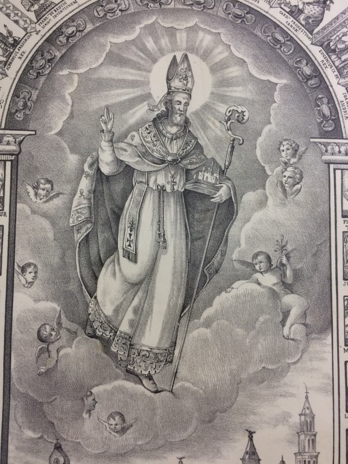 Arte Antica: Stampa Popolare Devozionale Di San Riccardo, Patrono Di Andria