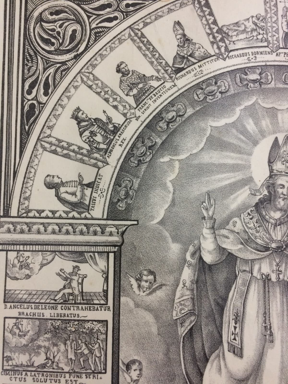 Arte Antica: Stampa Popolare Devozionale Di San Riccardo, Patrono Di Andria