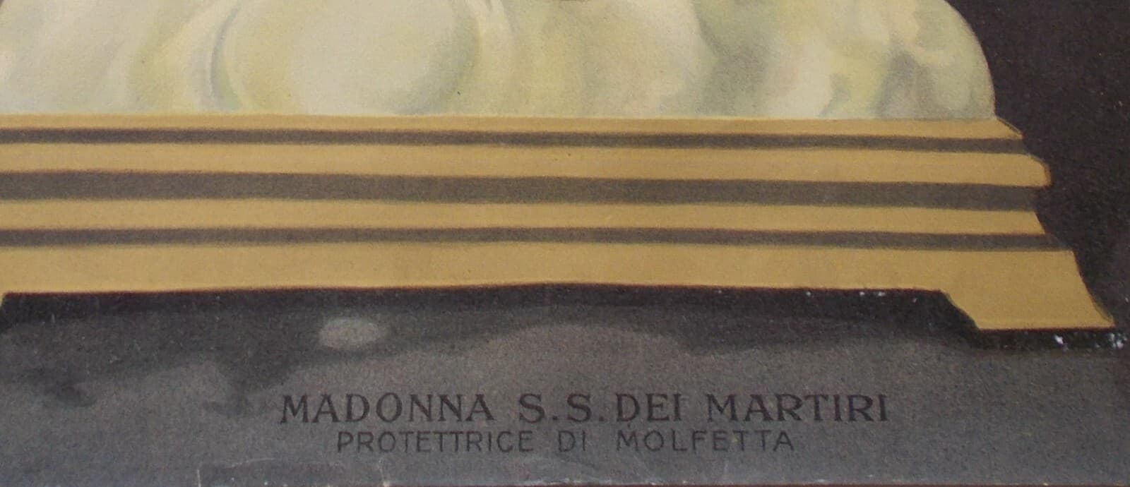 Madonna SS. Dei Martiri Protettrice Di Molfetta   Stampa Cromolitografica Antica