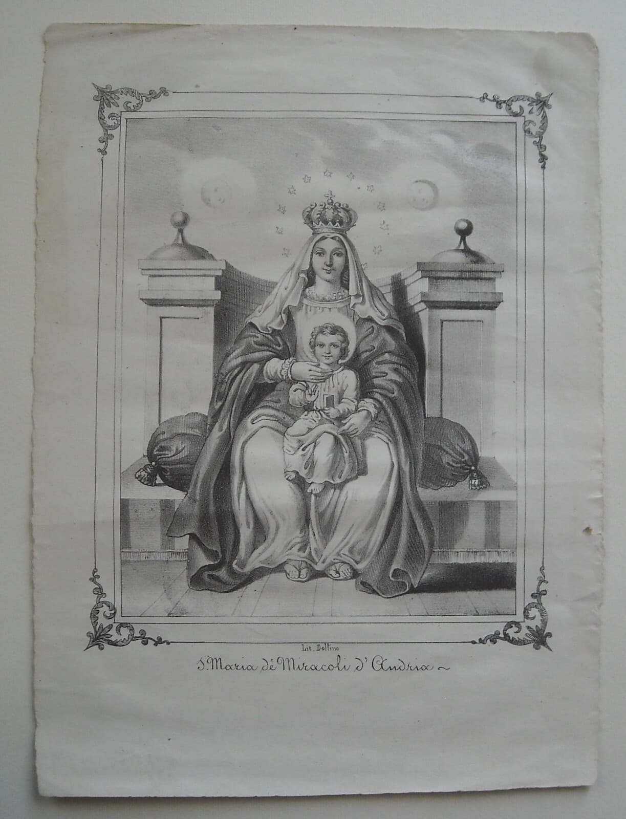 Stampa Popolare Devozionale: Santa Maria Dei Miracoli d'Andria