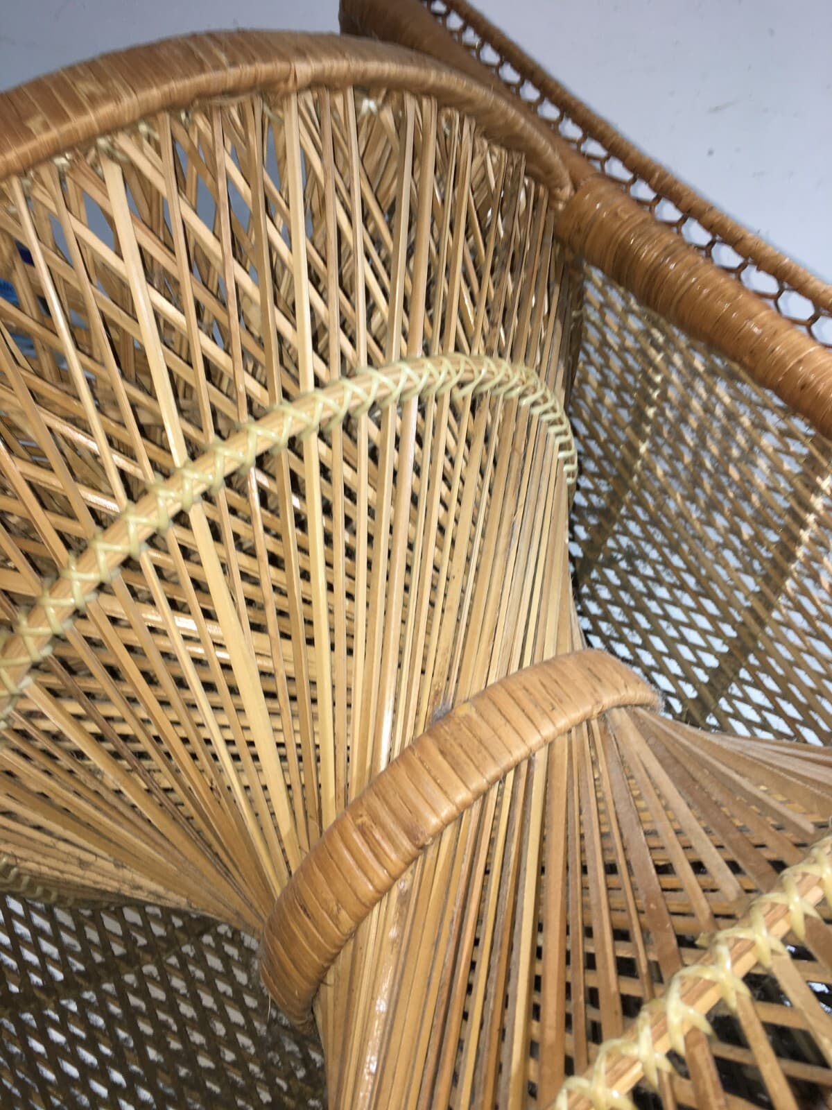 Poltroncina In Vimini Di Design, Stile Giò Ponti