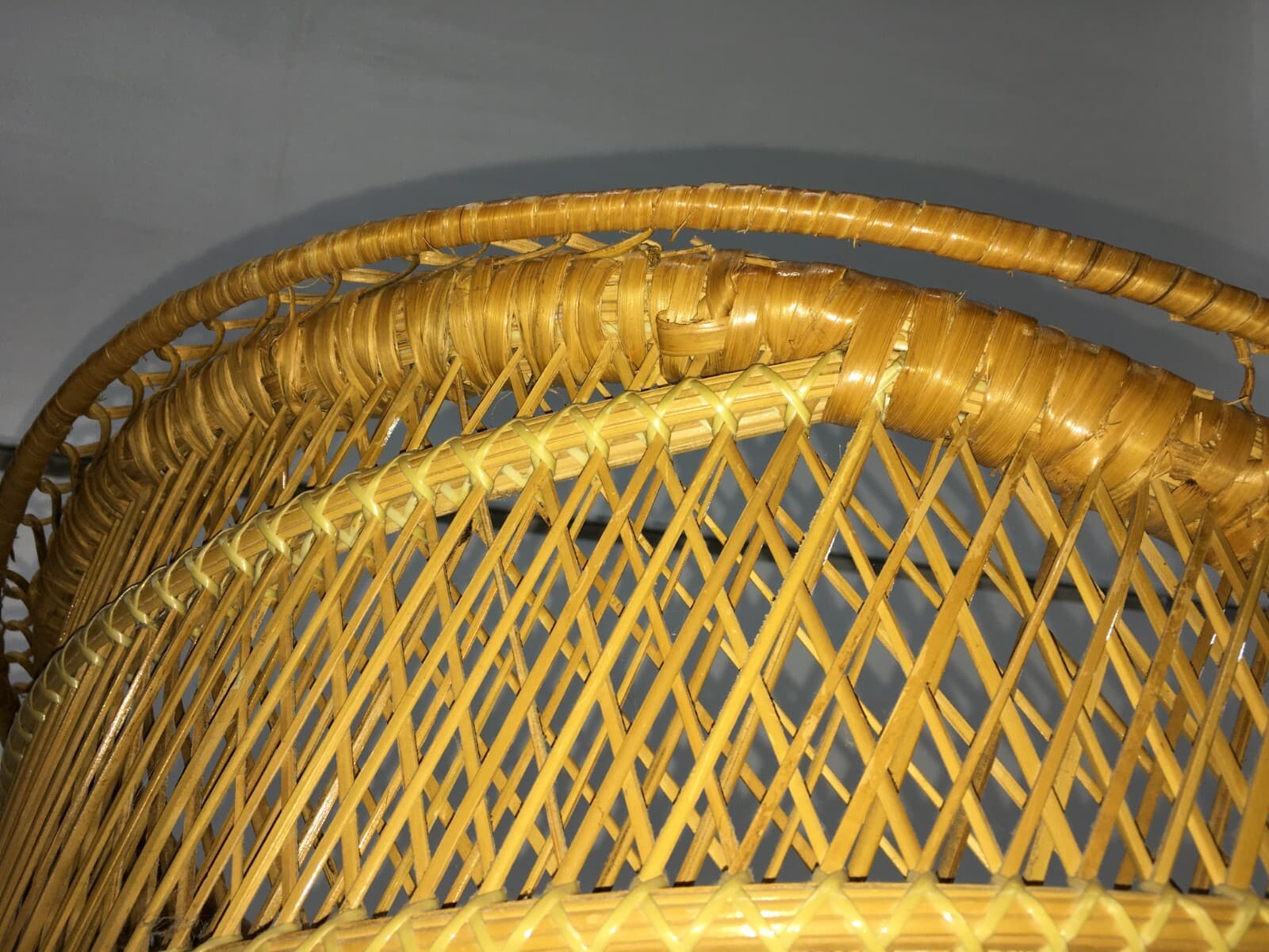 Poltroncina In Vimini Di Design, Stile Giò Ponti