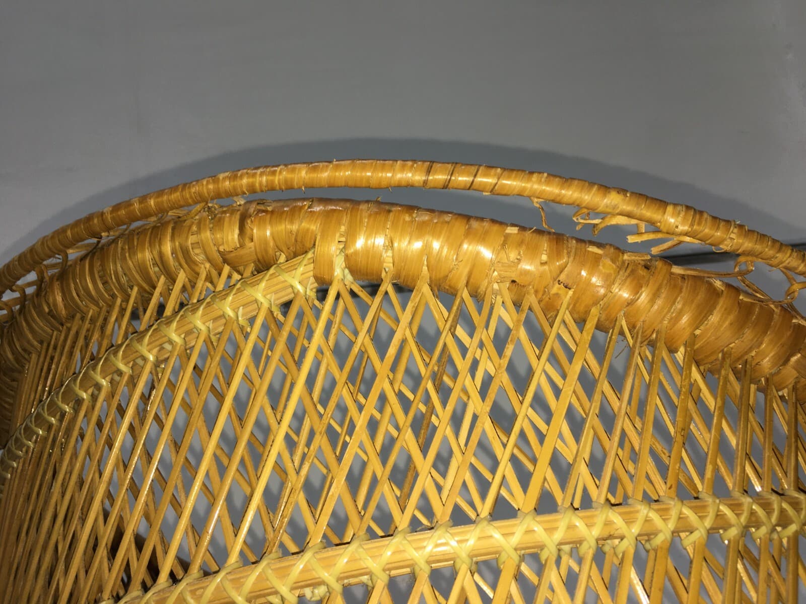 Poltroncina In Vimini Di Design, Stile Giò Ponti