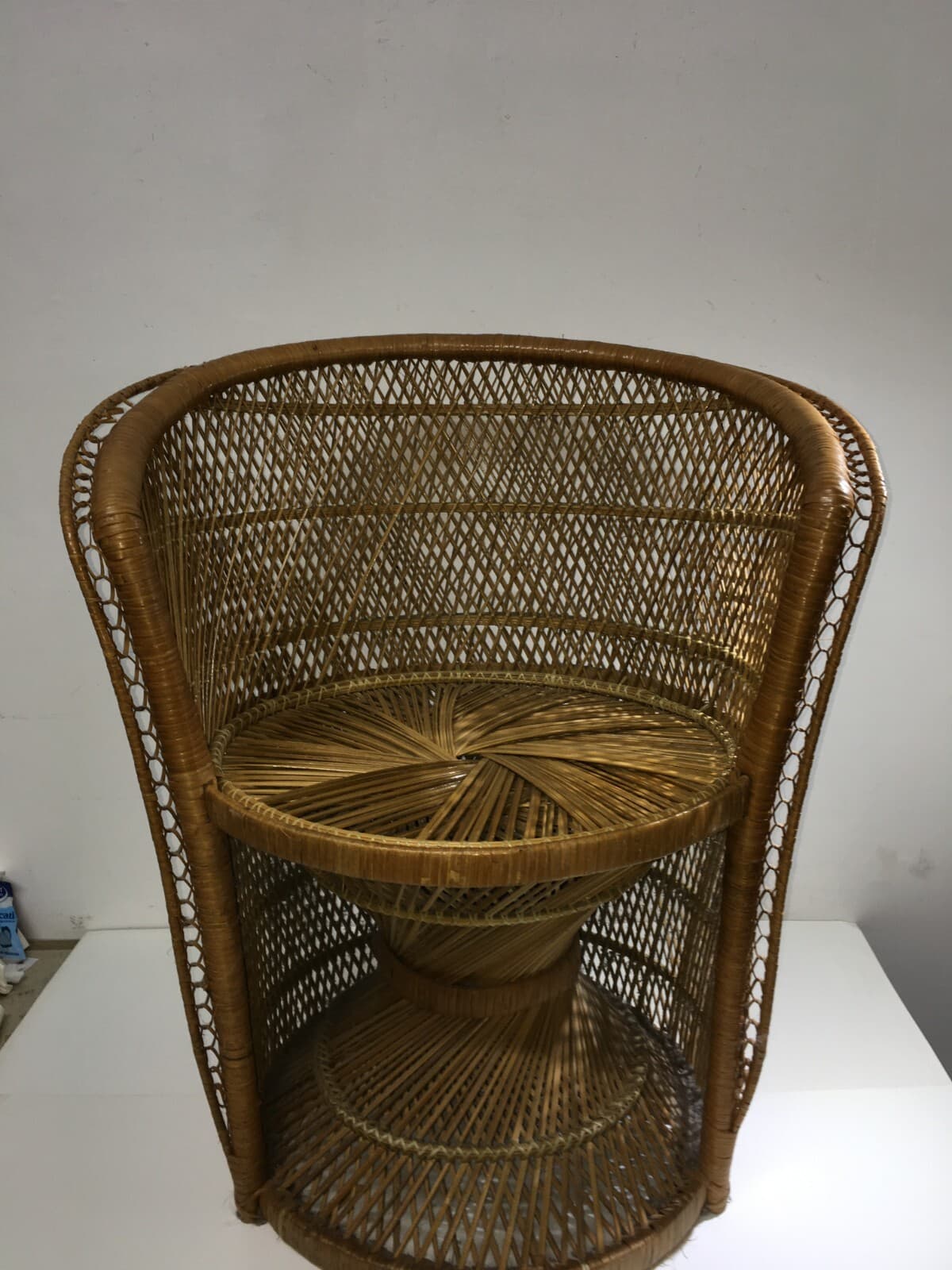 Poltroncina In Vimini Di Design, Stile Giò Ponti