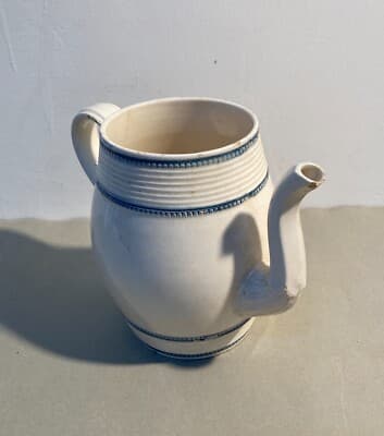 Antica Teiera O Caffettiera In Ceramica Con Decori A Mascherone, Napoli