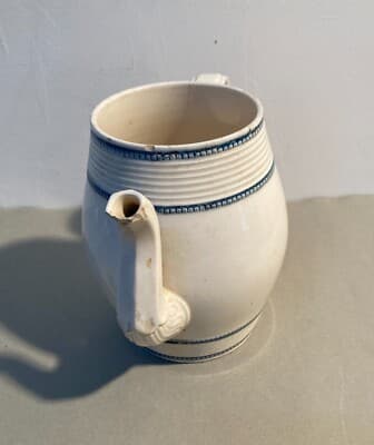 Antica Teiera O Caffettiera In Ceramica Con Decori A Mascherone, Napoli