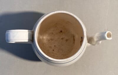 Antica Teiera O Caffettiera In Ceramica Con Decori A Mascherone, Napoli