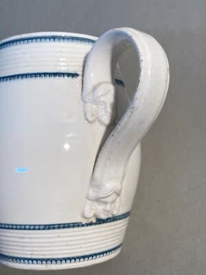 Antica Teiera O Caffettiera In Ceramica Con Decori A Mascherone, Napoli