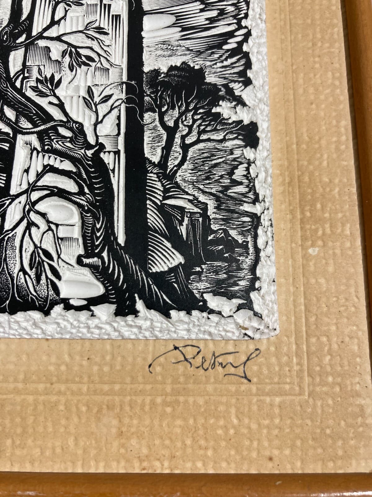 Artistica Opera d'Arte: Veduta Della Riviera Adriatica Con Città Portuale (firma)