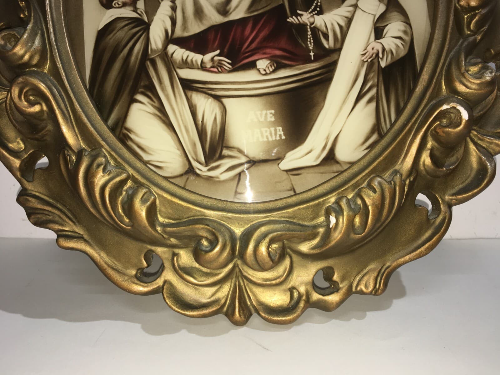 Arte Popolare Devozionale   Madonna Del Rosario   Pompei   Quadro Luminoso A Colori