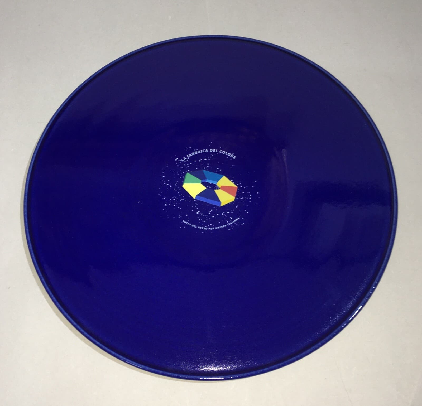 Piatto Pubblicitario Artistico Lucio Del Pezzo Per Univer Italiana