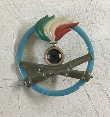 Militaria, Esercito Italiano: Stemma Dell'Artiglieria Con Tricolore