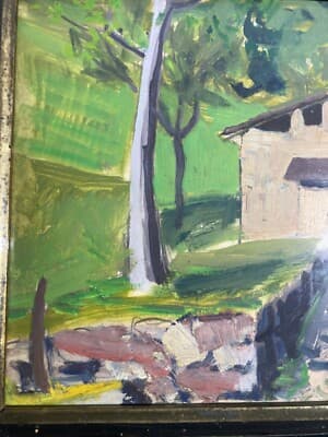 Arte Del Novecento: Suggestivo Paesaggio Espressionista Attribuito A Carlo Zocchi