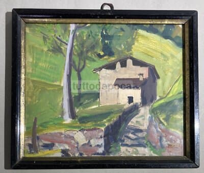 Arte Del Novecento: Suggestivo Paesaggio Espressionista Attribuito A Carlo Zocchi