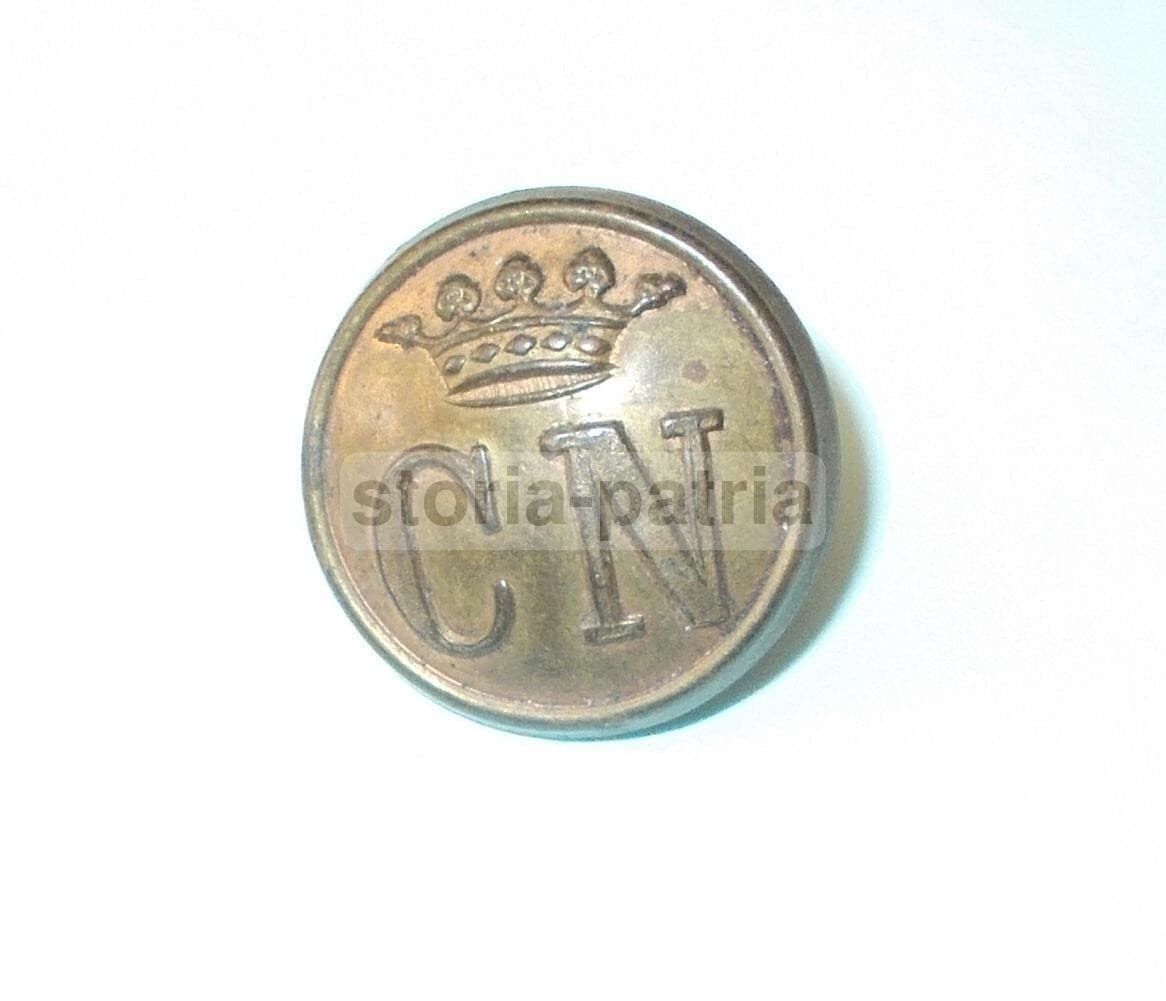 Araldica, Antico Cimelio: Bottone Da Collezione Monogrammato CN. De Gregorio, Napoli