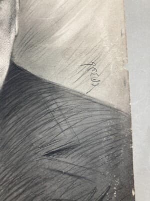 Fotografie Da Collezione: Ritratto Di W. Churchill, Artista Damey, Satira Politica