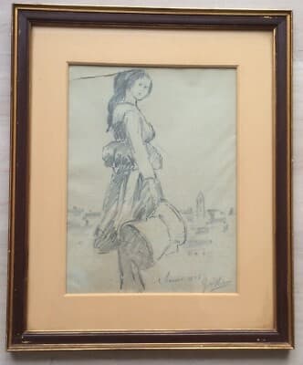 Scanno, Abruzzo: La Scannese. Disegno A Matita Di Gino Albieri (1928)