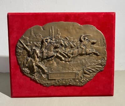 Arte, Scultura, Militaria, Risorgimento 1848: Battaglia Di Pastrengo, Scultore Emilio Monti