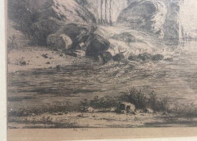 Antica Scena Pastorale, Veduta Con Fortificazioni, Artista Debucourt, 1800