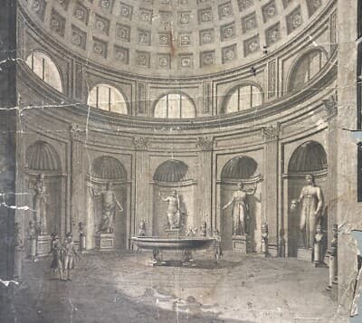 Museo Pio Clementino: Veduta Della Sala Rotonda, Incisione Di Vincenzo Feoli