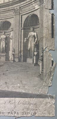 Museo Pio Clementino: Veduta Della Sala Rotonda, Incisione Di Vincenzo Feoli