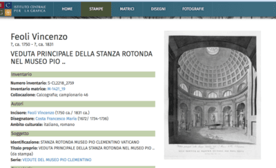 Museo Pio Clementino: Veduta Della Sala Rotonda, Incisione Di Vincenzo Feoli