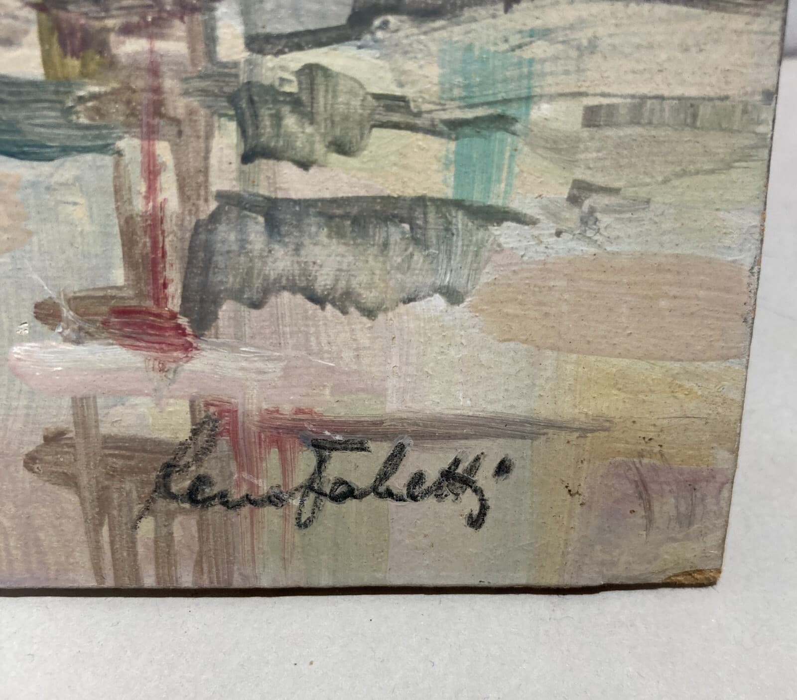 Marche, Ancona: Veduta Portuale Di Reno Fabretti, Arte Del '900