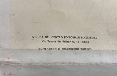 Manifesto Da Collezione: Mussolini, Grande Ritratto Dell'Artista De Meo (Militaria, '900)