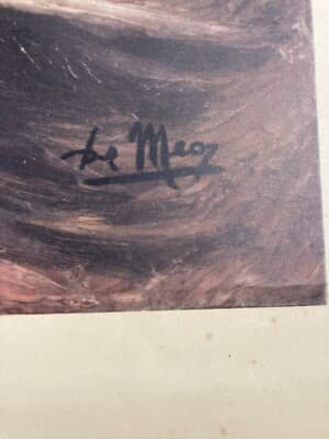 Manifesto Da Collezione: Mussolini, Grande Ritratto Dell'Artista De Meo (Militaria, '900)