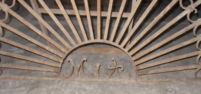 Ferro Battuto: Grande Sovrapporta Antica Decorativa, Da Restaurare