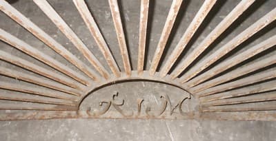 Ferro Battuto: Grande Sovrapporta Antica Decorativa, Da Restaurare