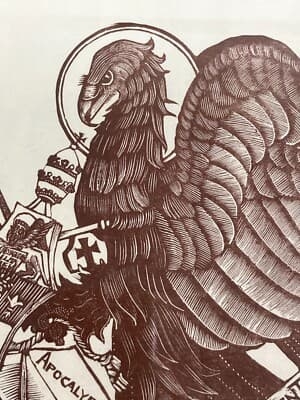 Marche. Bruno Da Osimo. Xilografia Originale. Apocalisse Di San Giovanni.